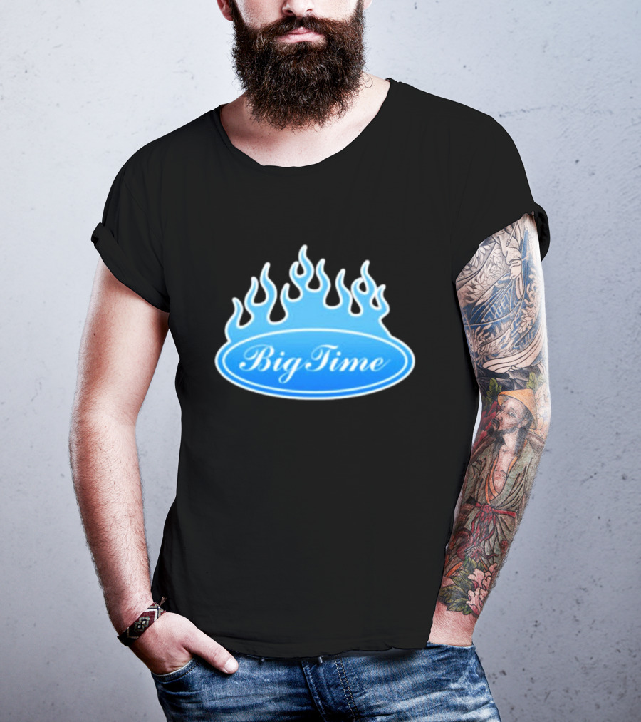 Big Time Blue Flame Oval Emblem T-Shirt