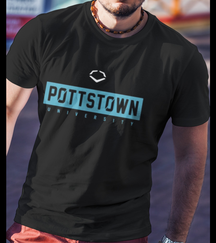 Pottstown University Gaming Logo Style With Geometric Emblem T-Shirt