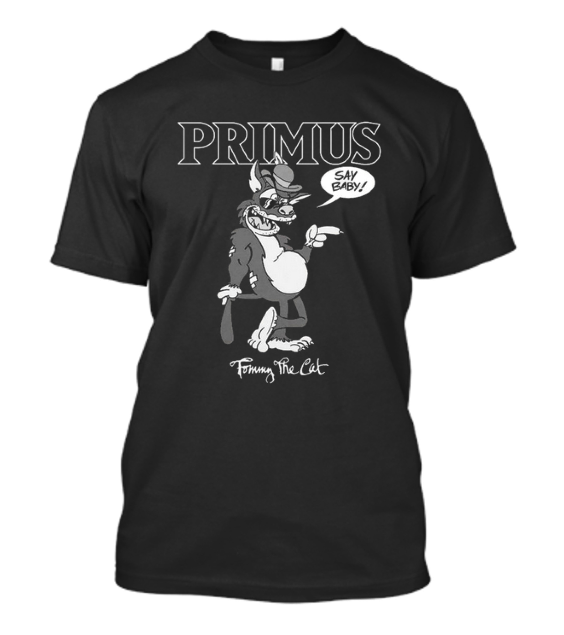 Primus Tommy The Cat Say Baby Cartoon Character T-Shirt