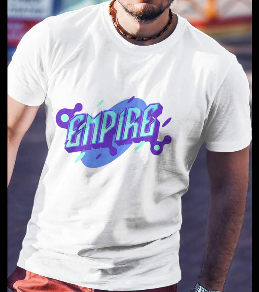 Empire Bold Neon Blue Purple T-Shirt