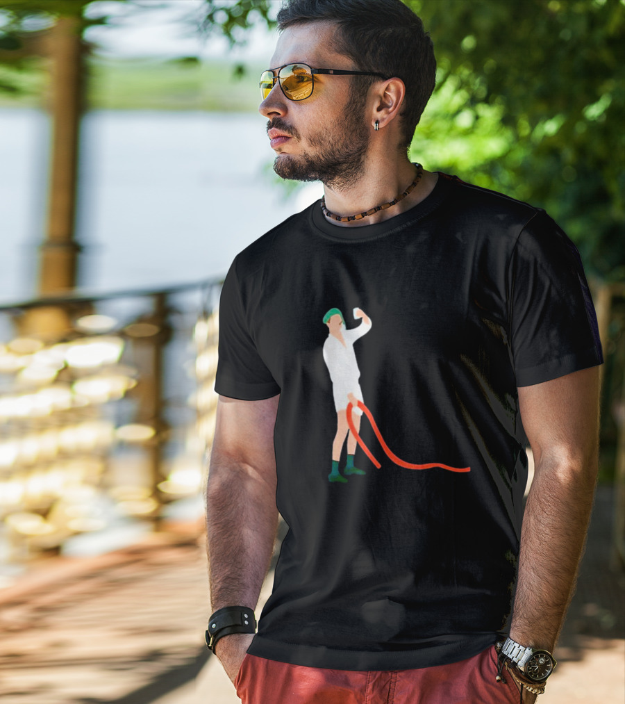 Septic Engineer Drunk Holding Red Hose T-Shirt