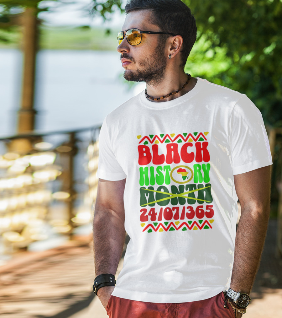 BLACK HISTORY MONTH AFRICA 24/07/365 T-Shirt