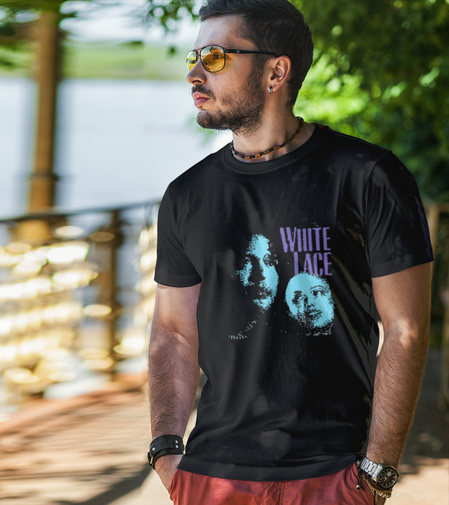 White Lace Skyler Acord Blue Faces T-Shirt