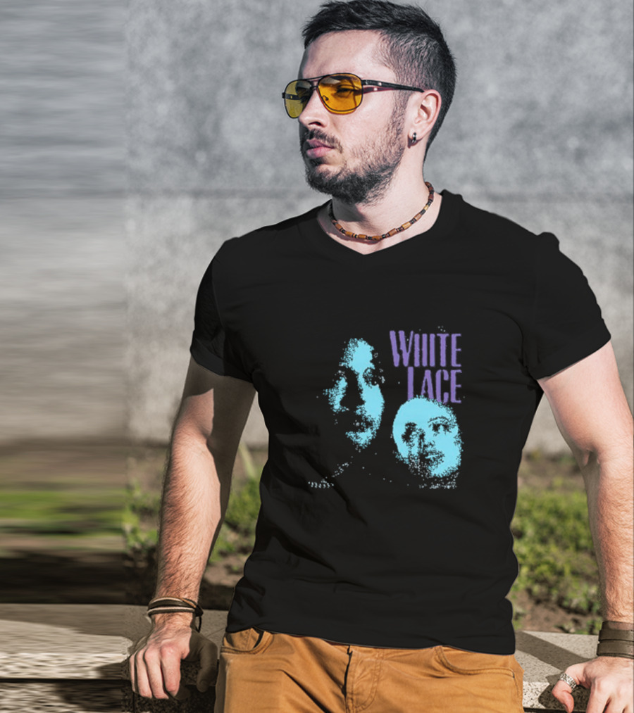 White Lace Skyler Acord Blue Faces T-Shirt