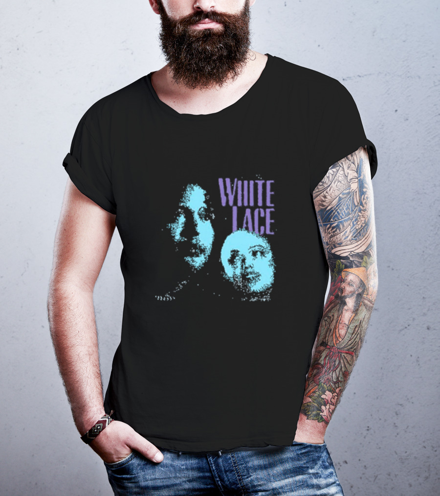White Lace Skyler Acord Blue Faces T-Shirt