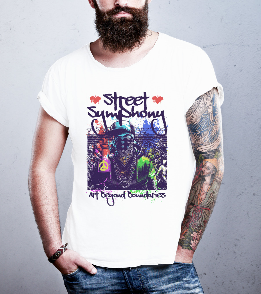 Street Symphony Art Beyond Boundaries Graffiti Man T-Shirt