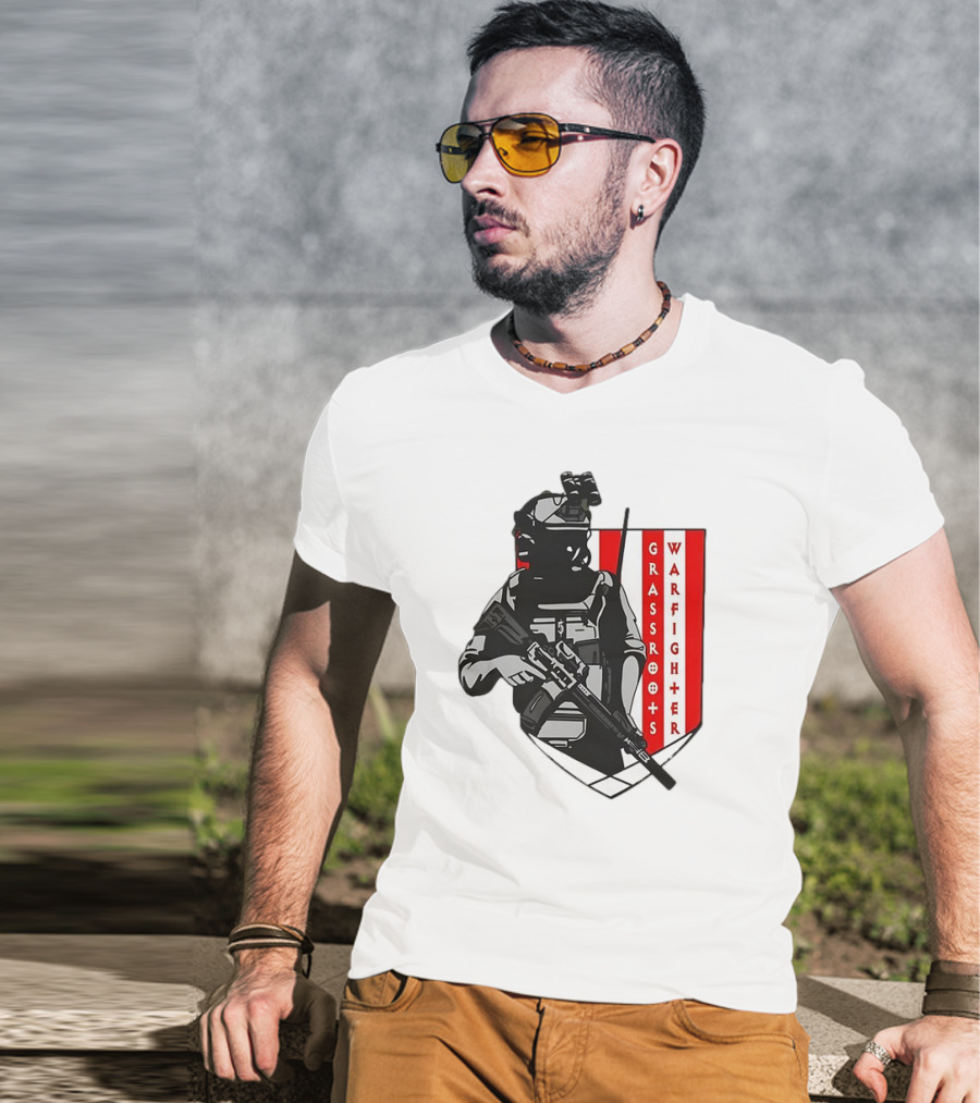 Grassroots Warfighter Tactical Operator Shield T-Shirt