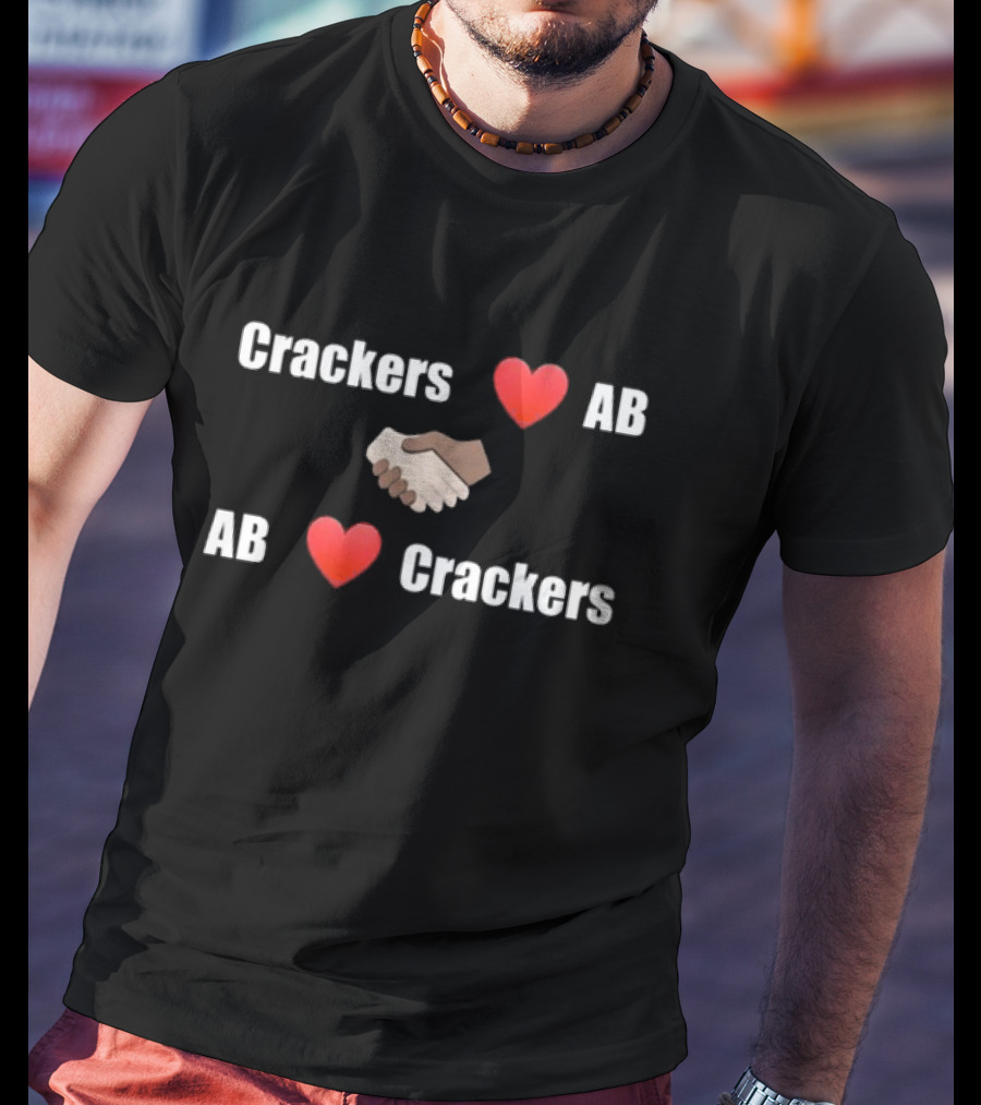 Crackers Love AB Heart Handshake AB Love Crackers T-Shirt