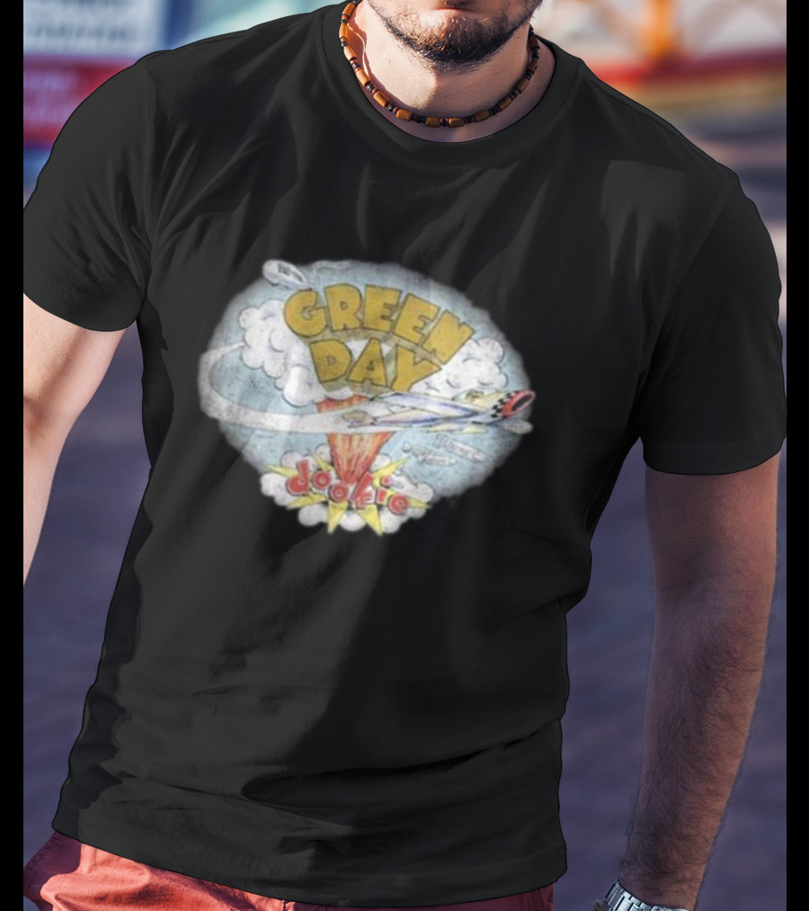 Green Day Dookie Cloud Bomb Plane T-Shirt