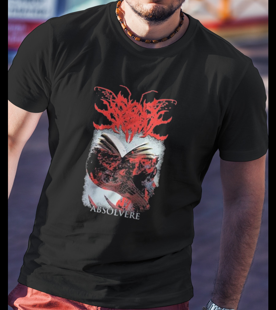 Absolvere Signs Of The Swarm Red Abstract Skull T-Shirt