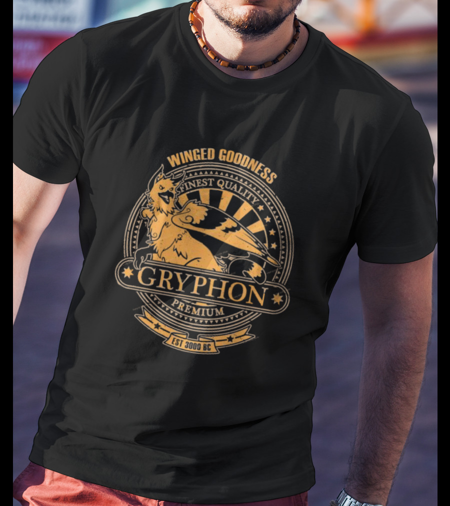 Winged Goodness Gryphon Premium Finest Quality Est 3000 BC T-Shirt