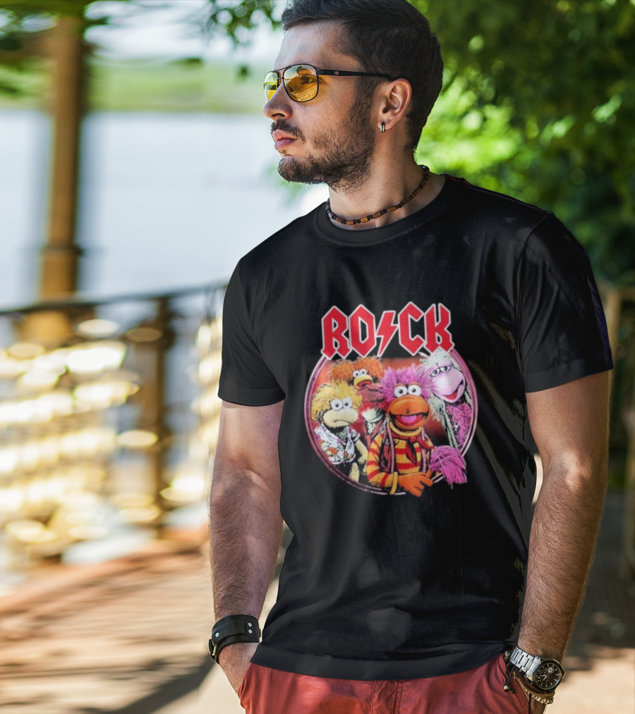 Jim Henson Fraggle Rock Characters With Iconic Rock Styling T-Shirt