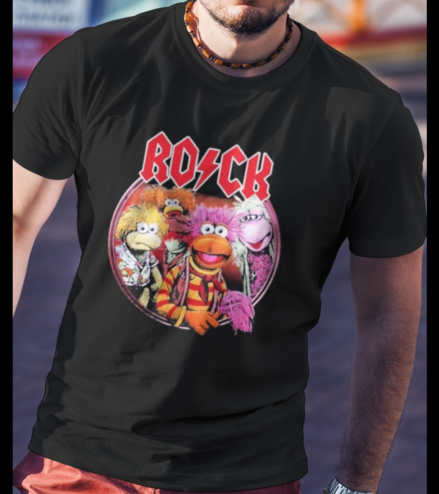 Jim Henson Fraggle Rock Characters With Iconic Rock Styling T-Shirt