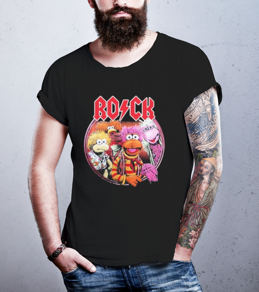 Jim Henson Fraggle Rock Characters With Iconic Rock Styling T-Shirt