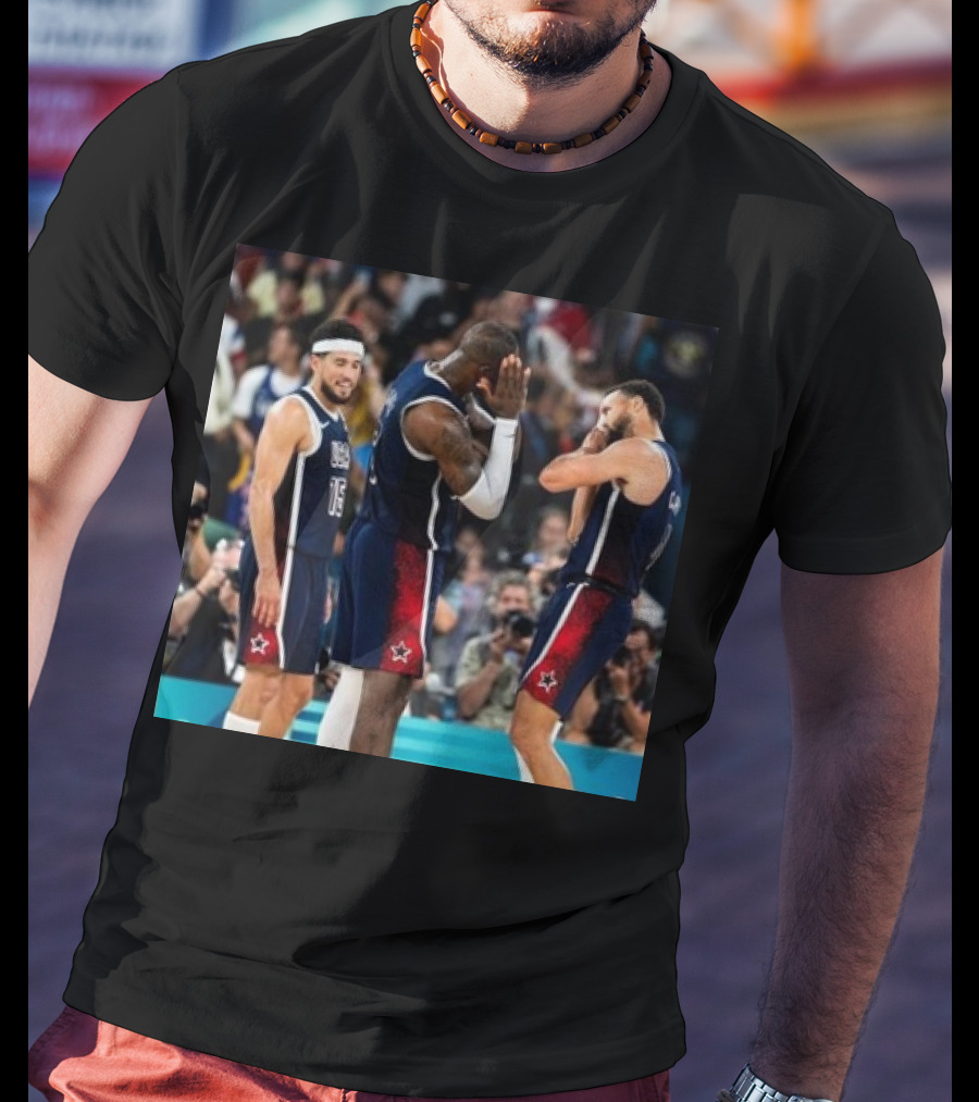 Stephen Curry Lebron James Night Night USA Basketball Olympic Paris T-Shirt