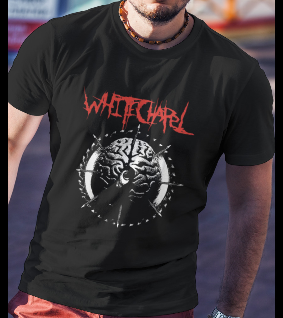 Whitechapel Brain Eye Black Wheel T-Shirt