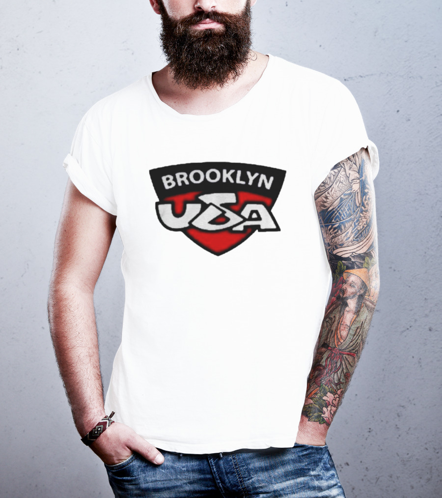 Brooklyn USA Red Black Shield Emblem T-Shirt