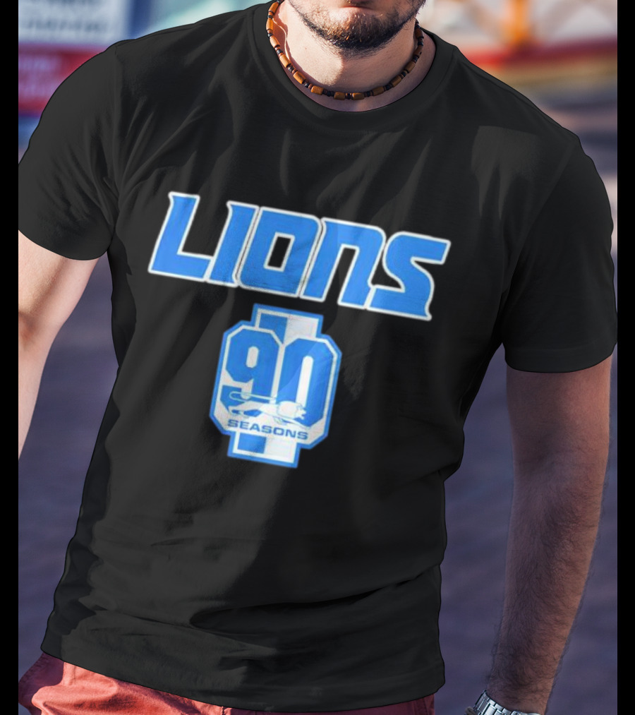 Lions 90 Seasons Celebrating Detroit Football Legacy T-Shirt