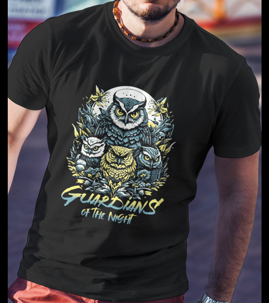 Guardians Of The Night Owl Family Moonlit Vigil T-Shirt