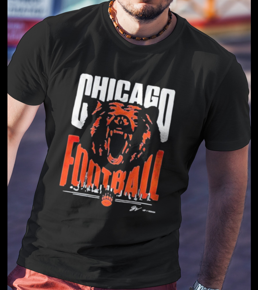 Chicago Football Bear Roar T-Shirt