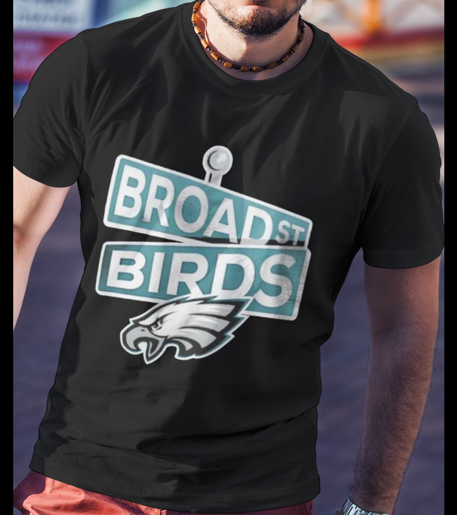 Philadelphia Eagles Broad St Birds Logo NFL Merchandising T-Shirt