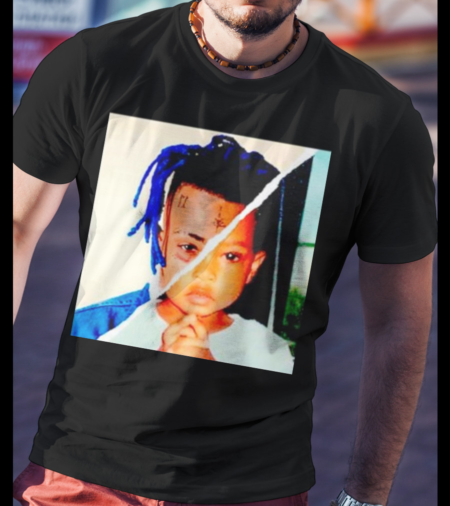 XXXTentacion Rapper Childhood And Adult Portrait Fusion T-Shirt