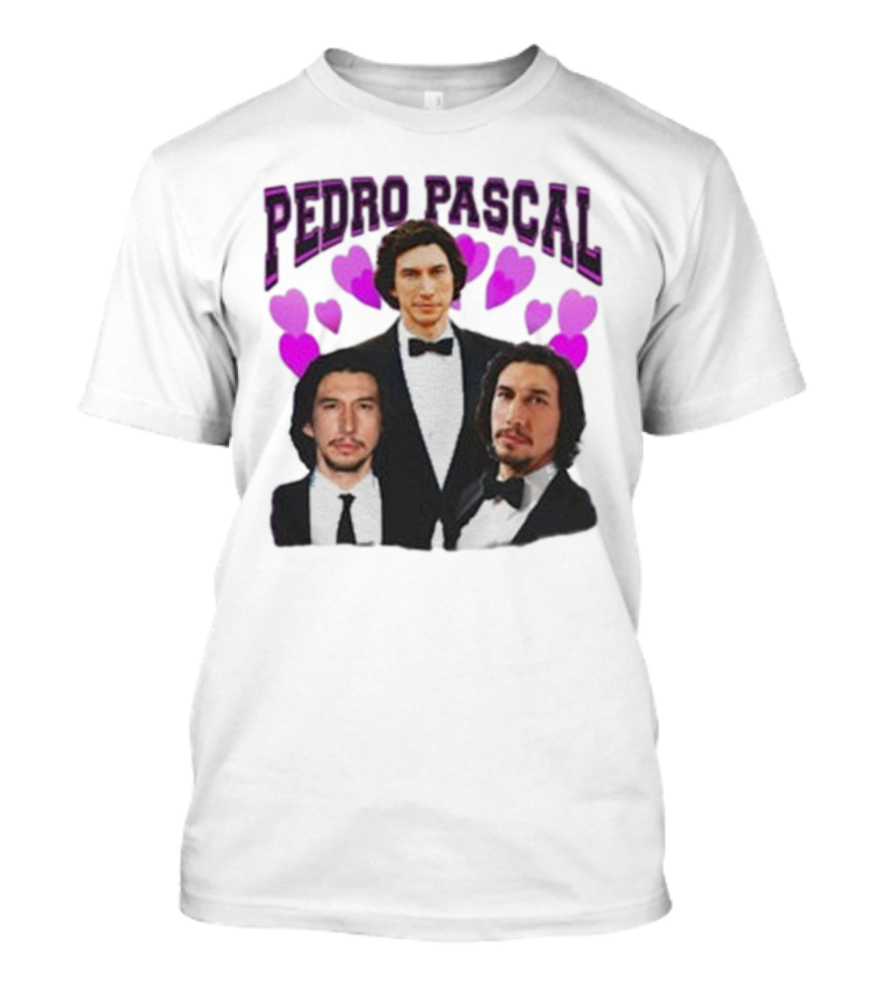 Pedro Pascal Adam Driver Hearts T-Shirt