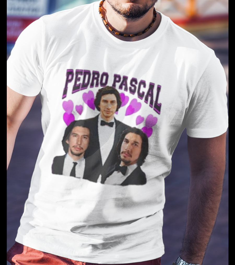 Pedro Pascal Adam Driver Hearts T-Shirt