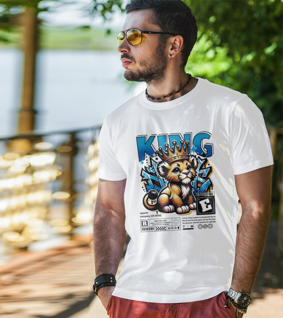 KING Apparel E Meme True Power Youthful Lion With Crown T-Shirt