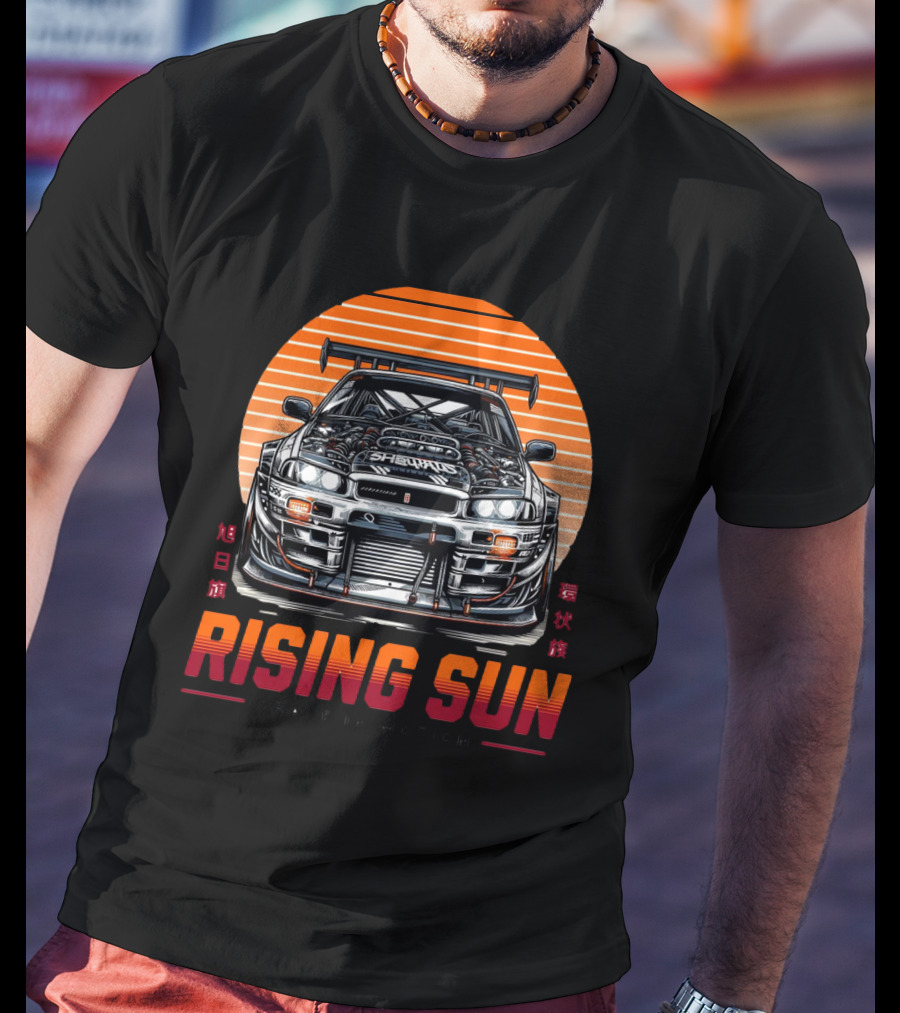 Rising Sun Grace In Motion Japanese Car Racing T-Shirt