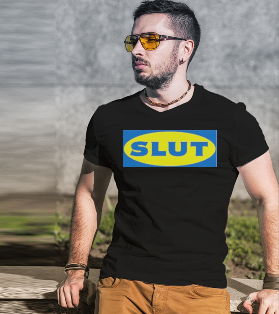SLUT Parody Of Swedish Iconic Branding T-Shirt