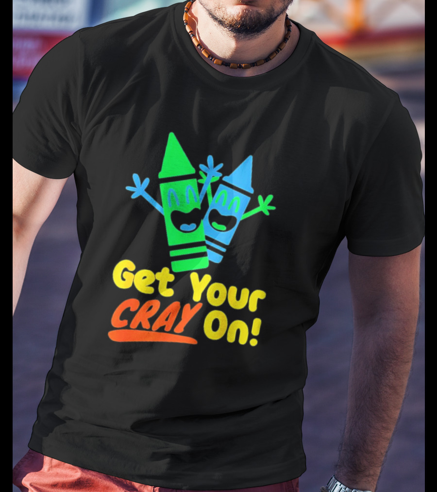 Get Your Cray On With Colorful Crayon Characters T-Shirt