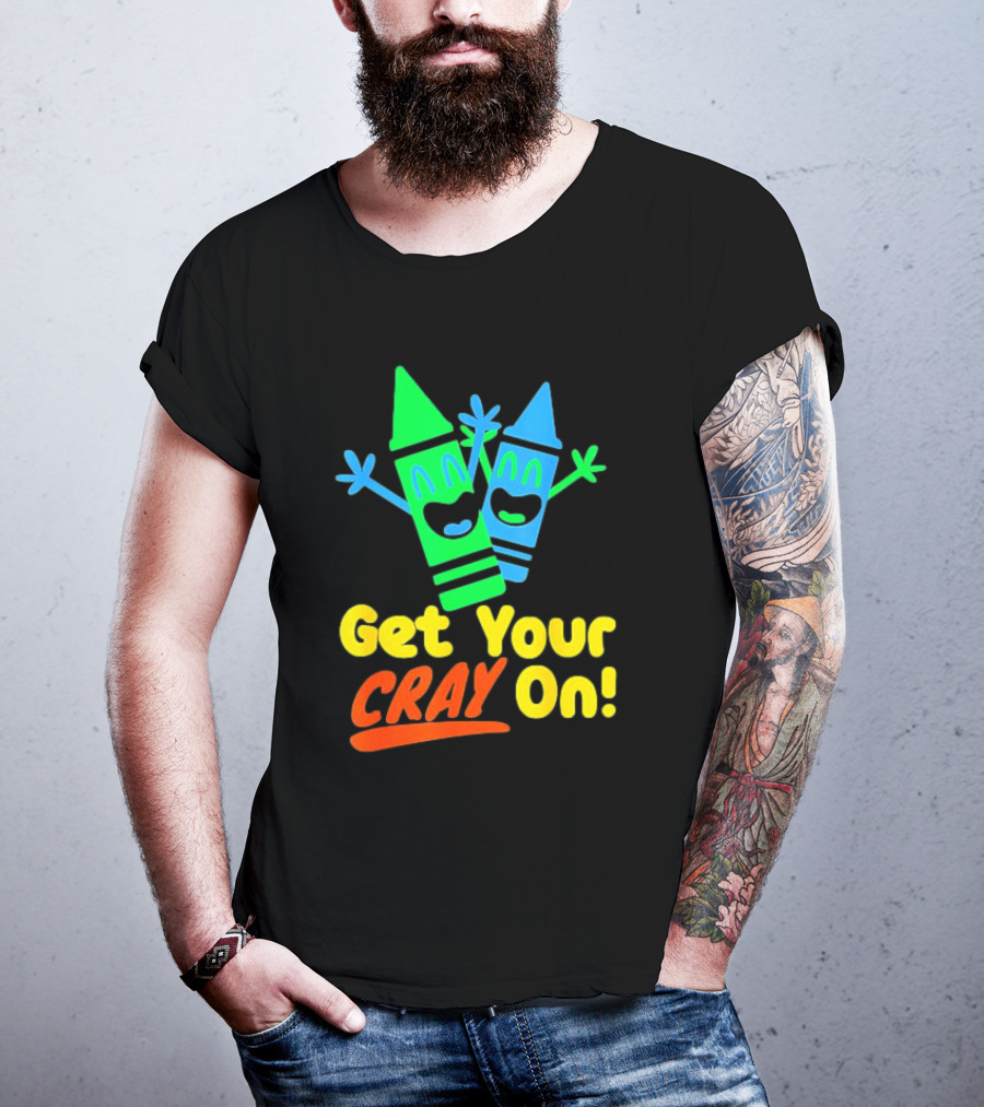 Get Your Cray On With Colorful Crayon Characters T-Shirt