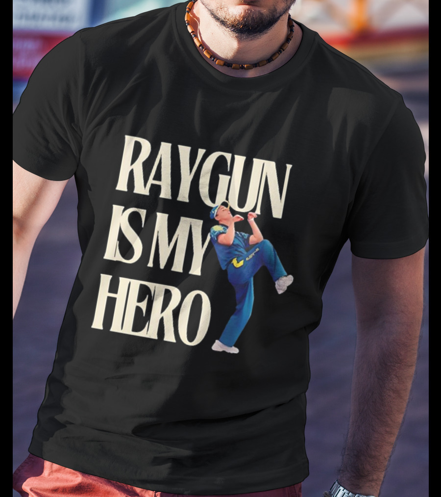 Raygun Is My Hero Pitching Pose T-Shirt
