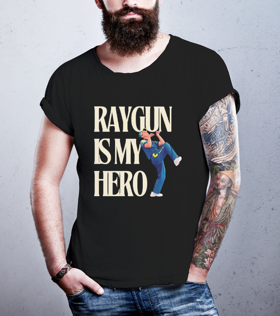 Raygun Is My Hero Pitching Pose T-Shirt