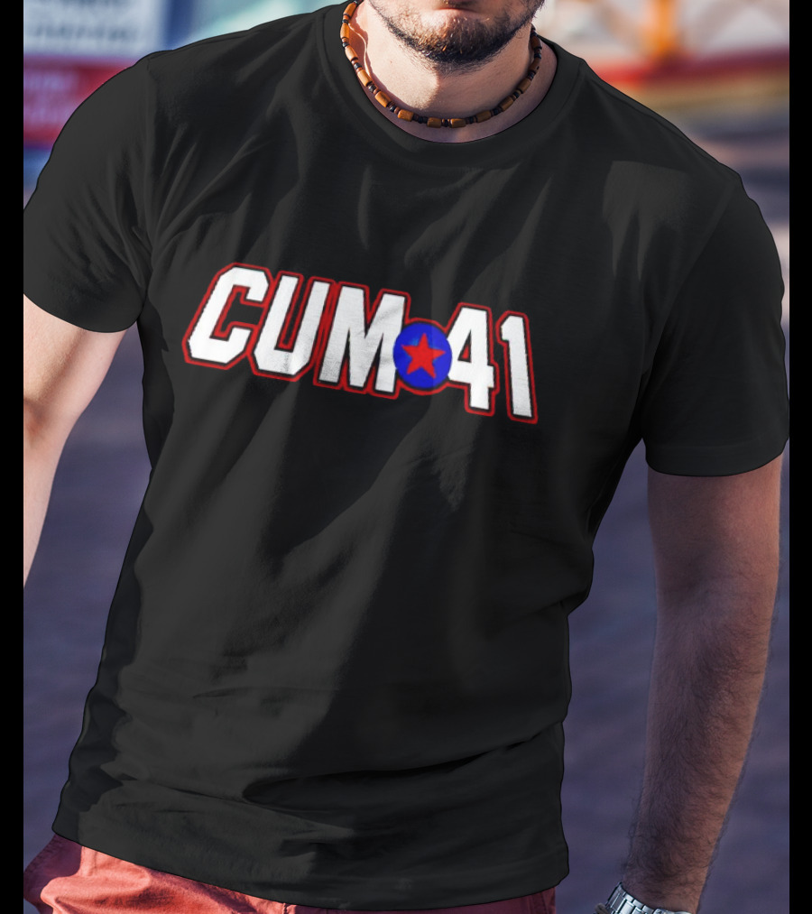 Sum 41 Band-Inspired Cum 41 Design With Star Emblem T-Shirt
