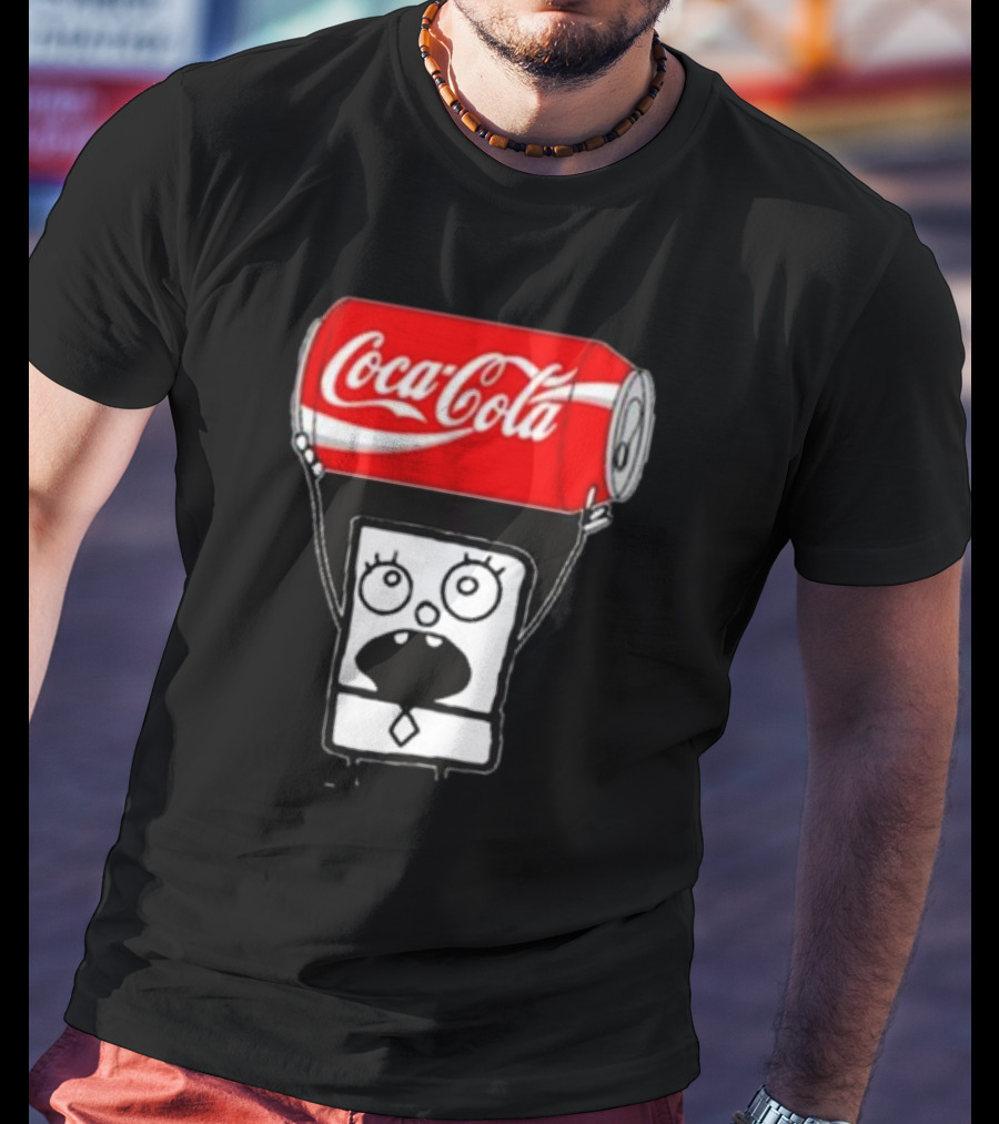 Doodlebob Holding Coca Cola Can T-Shirt