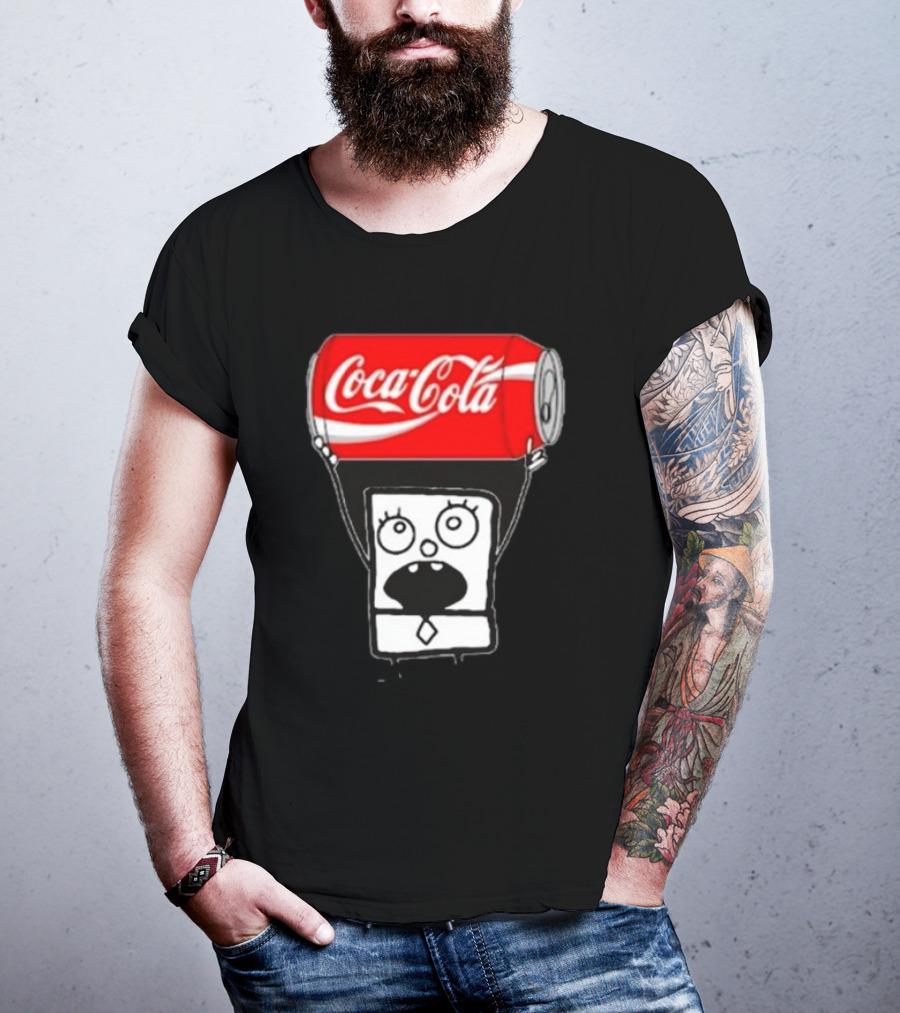 Doodlebob Holding Coca Cola Can T-Shirt