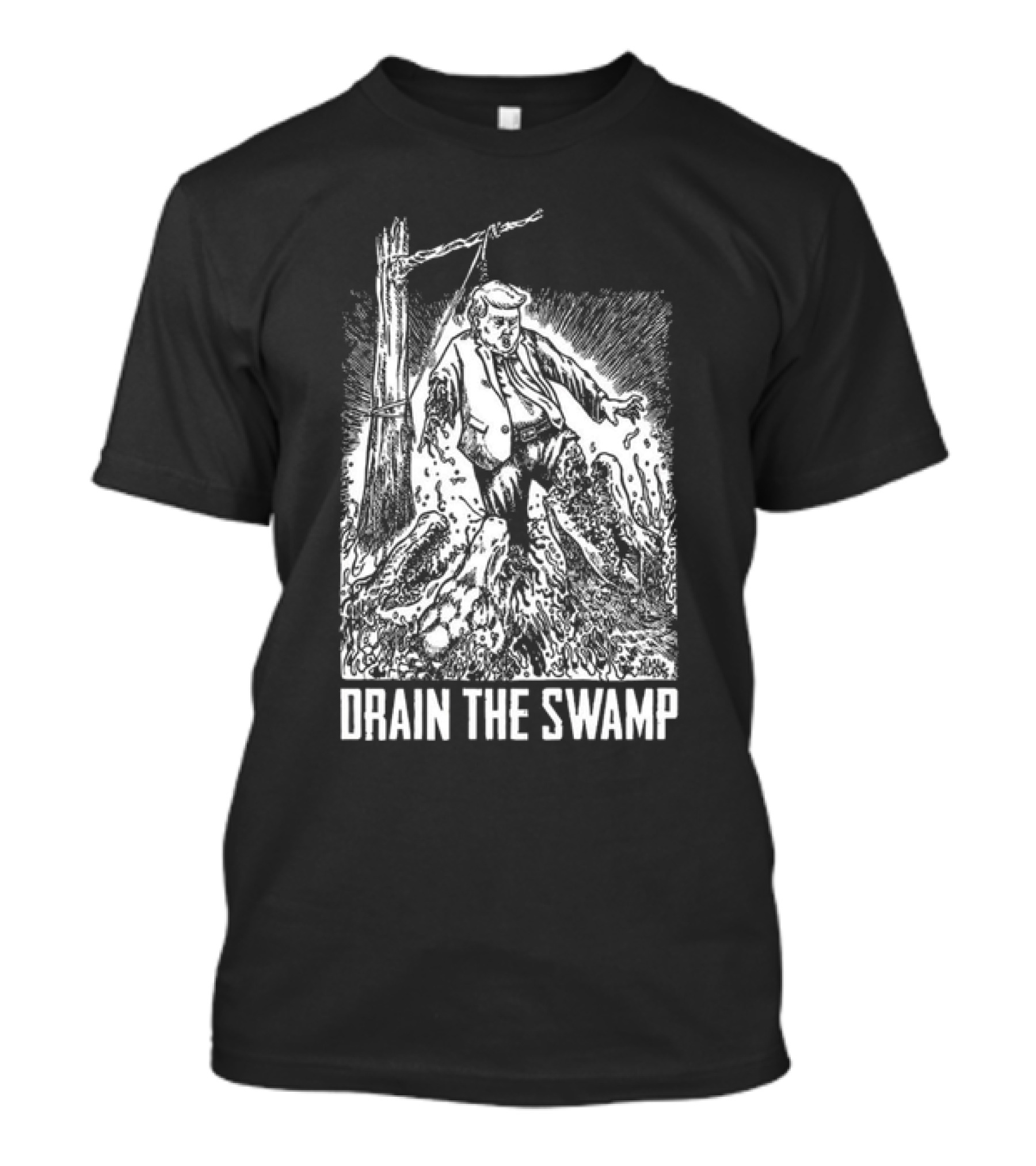 Drain The Swamp – Diablo Macabre Political Cartoon T-Shirt