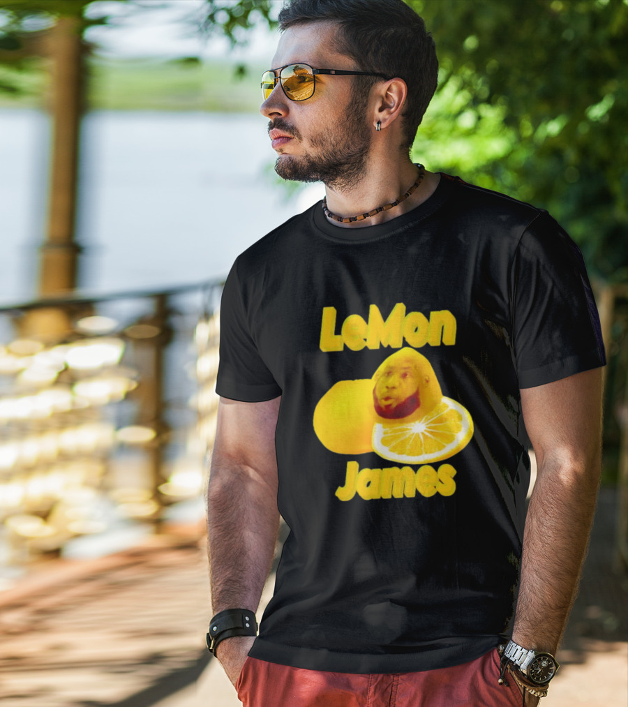 LeMon James Lebron James Face On Lemon T-Shirt