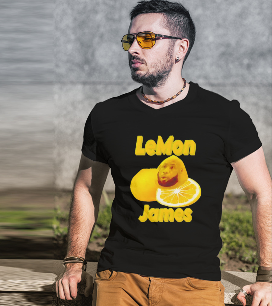 LeMon James Lebron James Face On Lemon T-Shirt