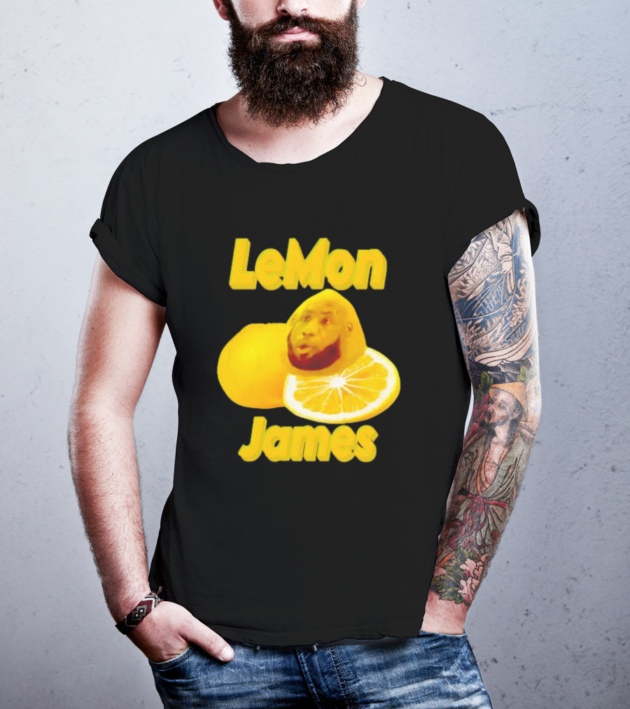 LeMon James Lebron James Face On Lemon T-Shirt