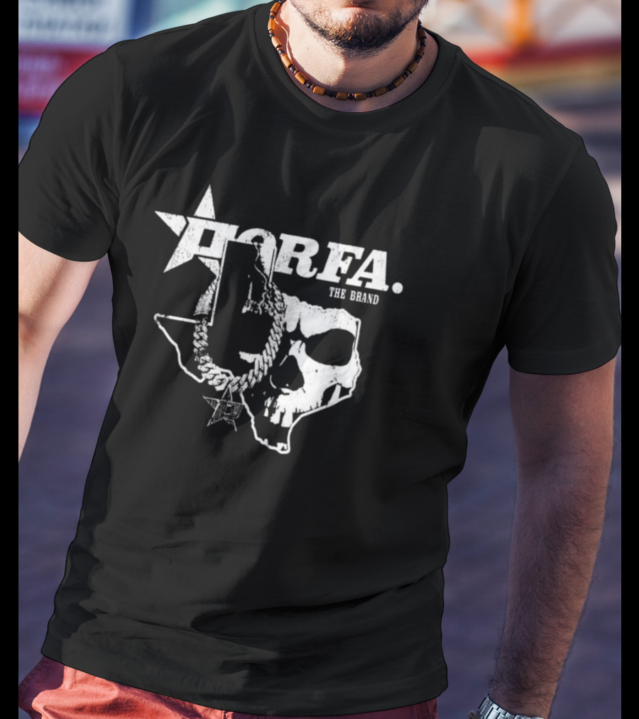 Porfa The Brand Texas Chain Skull Star T-Shirt