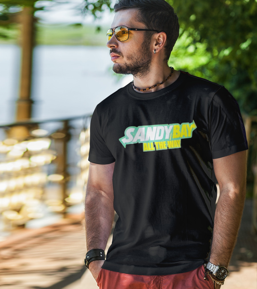 Sandy Bay All The Way Retro Block Text T-Shirt