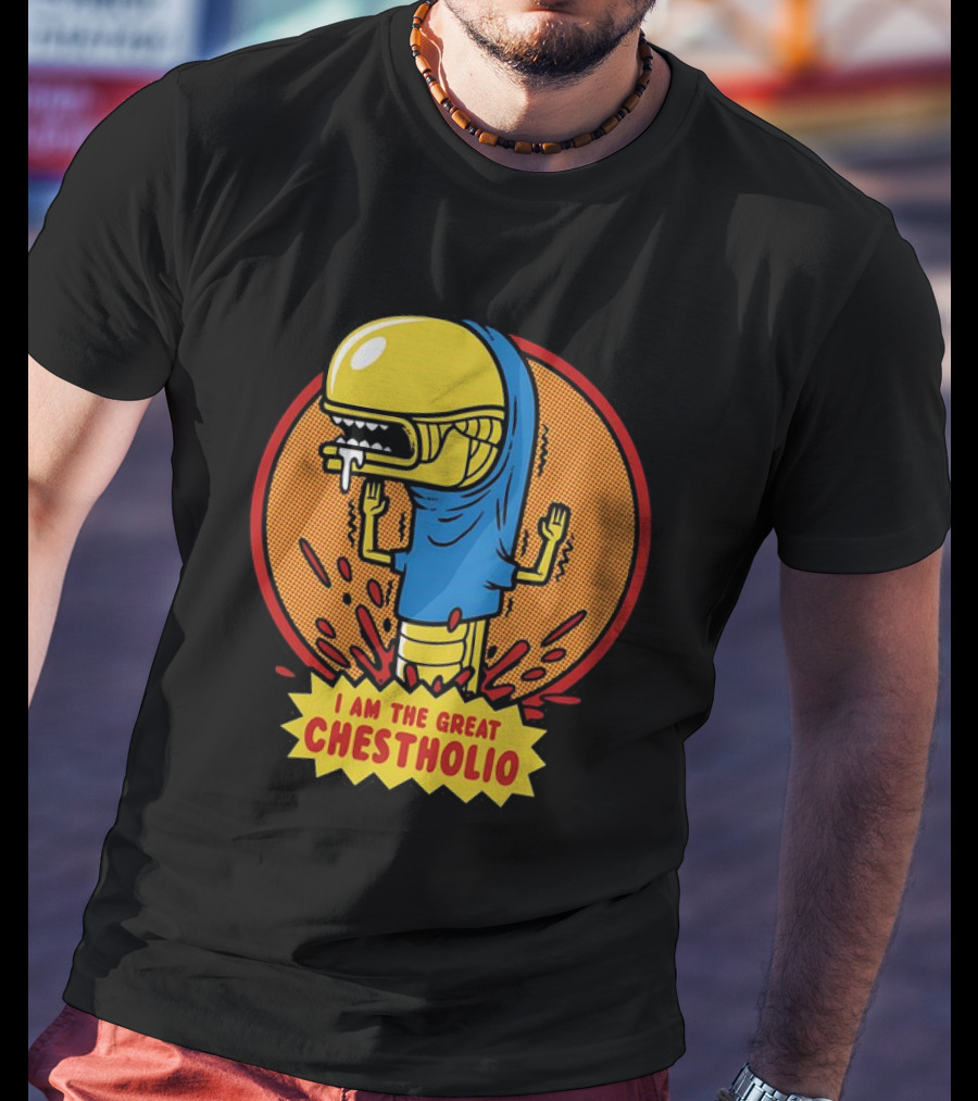 Alien Romulus Chestburster Beavis I Am The Great Chestholio T-Shirt