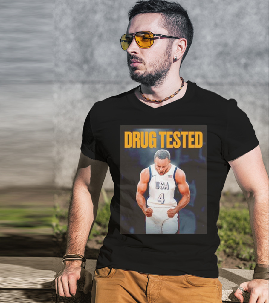 Stephen Curry USA Basketball Drug Tested Gold Medal Performance T-Shirt