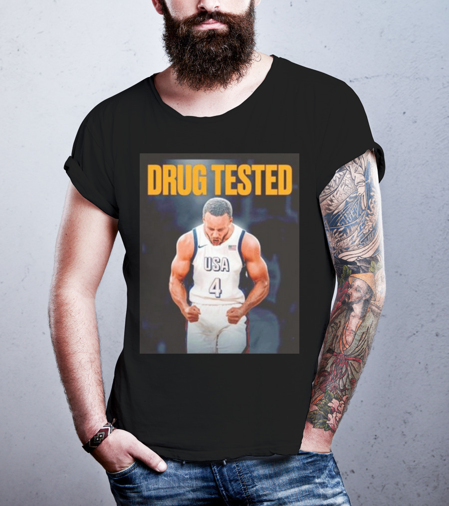 Stephen Curry USA Basketball Drug Tested Gold Medal Performance T-Shirt