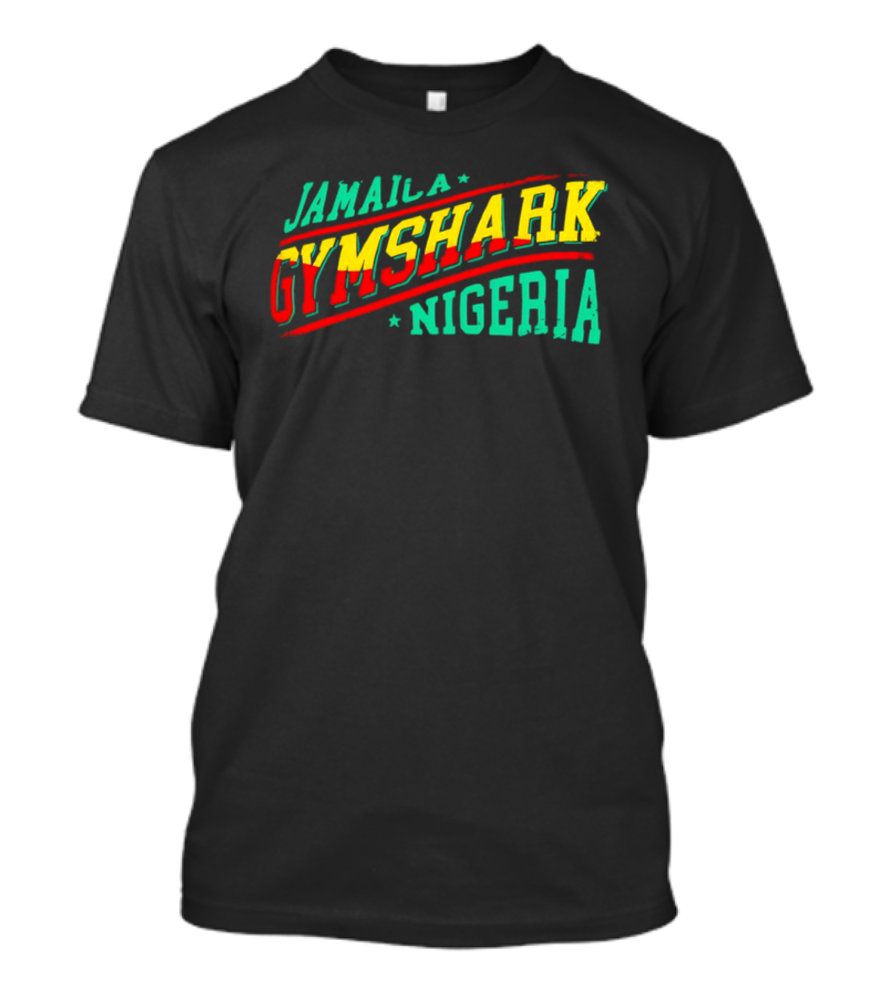 Jamaica Gymshark Nigeria Retro Styled Text T-Shirt