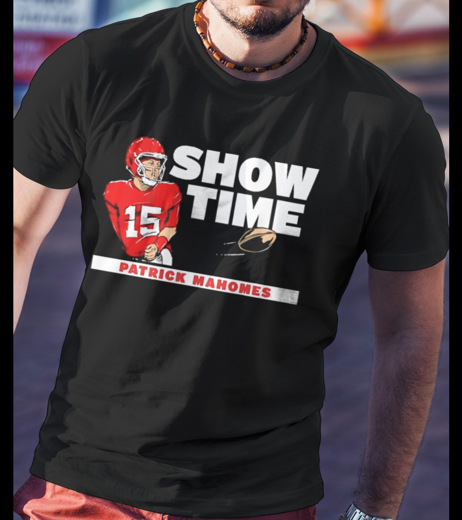 Patrick Mahomes Showtime Kansas City Chiefs Number 15 Football T-Shirt