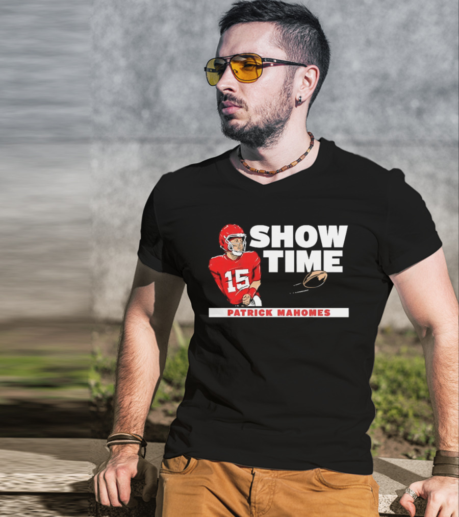 Patrick Mahomes Showtime Kansas City Chiefs Number 15 Football T-Shirt